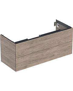 Geberit One meuble sous-vasque 505265006 118,4 x 50,4 x 47 cm, structure en noyer hickory/mélamine, 2 tiroirs
