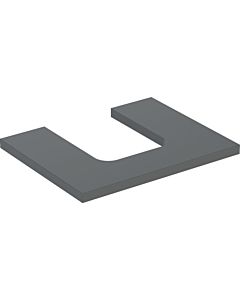 Geberit One vanity top 505271003 60 x 3 x 47 cm, lava/lacquered matt, cut-out in the middle