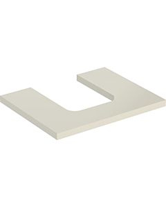 Geberit One vanity top 505271004 60 x 3 x 47 cm, sand-grey/lacquered high gloss, cut-out in the middle