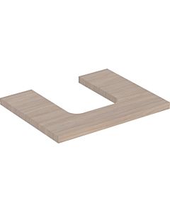 Geberit One plan de lavabo 505271005 60 x 3 x 47 cm, structure en bois de chêne/mélamine, découpe au milieu