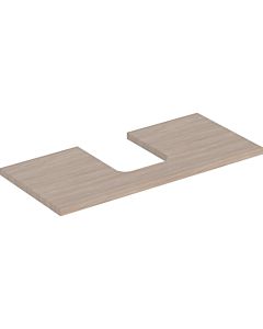 Geberit One Waschtisch-Platte 505274005 105 x 3 x 47 cm, Eiche/Melamin Holzstruktur, Ausschnitt mittig
