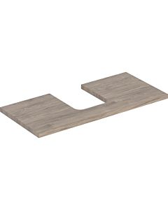 Geberit One Waschtisch-Platte 505274006 105 x 3 x 47 cm, Nussbaum hickory/Melamin Holzstruktur, Ausschnitt mittig