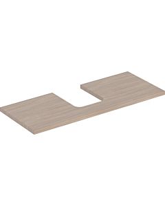 Geberit One Waschtisch-Platte 505275005 120 x 3 x 47 cm, Eiche/Melamin Holzstruktur, Ausschnitt mittig