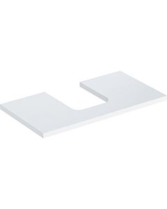 Geberit One plan de lavabo 505273001 90 x 3 x 47 cm, blanc / laqué brillant, découpe au milieu