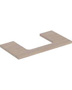 Geberit One vanity top 505283005 90 x 3 x 47 cm, oak/melamine wood structure, cut-out in the middle