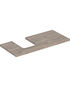 Geberit One plan de vasque 505294006 105 x 3 x 47 cm, structure en noyer hickory/mélamine, découpe à gauche