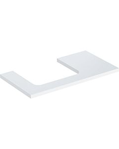 Geberit One Waschtisch-Platte 505303001 90 x 3 x 47 cm, weiß/lackiert hochglänzend, Ausschnitt links