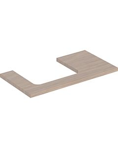Geberit One Waschtisch-Platte 505303005 90 x 3 x 47 cm, Eiche/Melamin Holzstruktur, Ausschnitt links