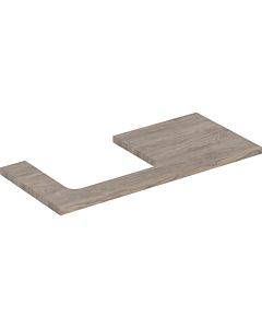Geberit One vanity top 505304006 105 x 3 x 47 cm, hickory walnut/melamine wood structure, cutout left