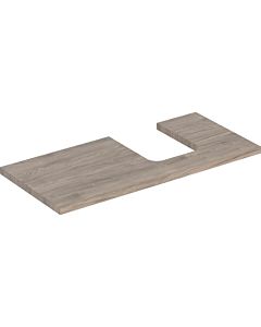 Geberit One vanity top 505314006 105 x 3 x 47 cm, hickory walnut/melamine wood structure, cutout right