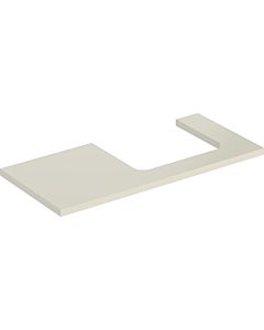 Geberit One Waschtisch-Platte 505324004 105 x 3 x 47 cm, sand-grau/lackiert hochglänzend, Ausschnitt rechts