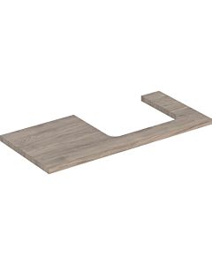 Geberit One Waschtisch-Platte 505324006 105 x 3 x 47 cm, Nussbaum hickory/Melamin Holzstruktur, Ausschnitt rechts