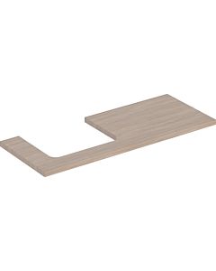Geberit One plan de vasque 505305005 120 x 3 x 47 cm, structure en bois de chêne/mélamine, découpe à gauche