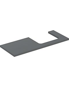 Geberit One Waschtisch-Platte 505325003 120 x 3 x 47 cm, lava/lackiert matt, Ausschnitt rechts