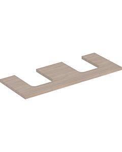 Geberit One plan de vasque 505335005 120 x 3 x 47 cm, structure en bois de chêne/mélamine, double découpe