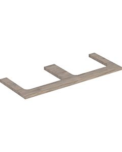 Geberit One Waschtisch-Platte 505345006 120 x 3 x 47 cm, Nussbaum hickory/Melamin Holzstruktur, Ausschnitt zweifach