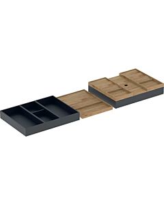 Ensemble d&#39;inserts de tiroir Geberit pour meuble sous-vasque 502353001, largeur 120 cm, pour tiroir supérieur, bambou