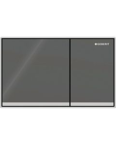 Geberit Actuator plate Omega 60 Square 115081JK1 Button lava, Rahmen high-gloss chrome-plated, flush-mounted, for dual flush