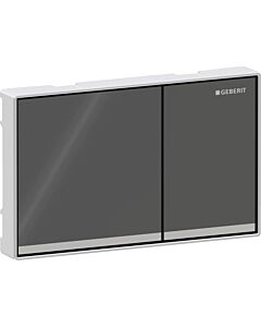 Geberit Actuator plate Omega 60 Square 115081JK1 Button lava, Rahmen high-gloss chrome-plated, flush-mounted, for dual flush