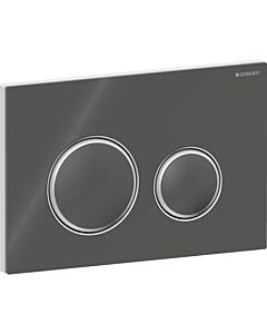 Geberit Sigma 50 Round Betätigungsplatte 115884JK1 Platte/Ringe verchromt, Platte/Tasten lava, für 2-Megen-Spülung