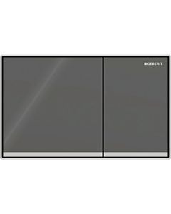 Geberit Sigma 60 Square actuator plate 115640JK1 button lava, Rahmen high-gloss chrome-plated, for dual flush, flush-mounted