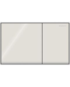 Geberit Sigma 60 Square Actuator plate 115640JL1 sand grey button, Rahmen high-gloss chrome-plated, for dual flush, flush-mounted
