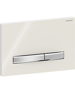 Geberit Sigma 50 Square Betätigungsplatte 115788JL2 Deckplatte sand-grau, Platte/Taste verchromt, für 2-Mengen-Spülung