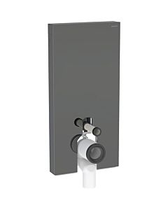 Geberit Monolith stand WC module 131003JK5 hauteur 101cm, façade verre lave, côté aluminium noir chrome