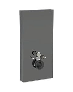 Geberit Monolith Wand-WC-Modul 131022JK5 Bauhöhe 101cm, Front Glas lava, Seite aluminium schwarzchrom