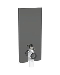 Geberit Monolith stand WC module 131233JK5 hauteur 114cm, façade verre lave, côté aluminium noir chrome