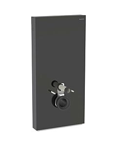 Geberit Monolith wall- WC -module 131222SJ6 height 101cm, front glass black, side aluminum black chrome