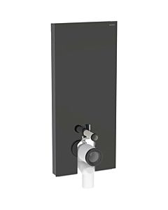 Geberit Monolith stand WC module 131233SJ6 hauteur 114cm, façade en verre noir, côté aluminium noir chrome