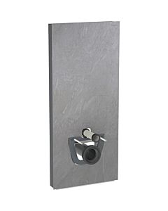 Geberit Monolith mur WC module 131231005 hauteur 114cm, façade aspect ardoise, côté aluminium chrome noir