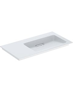 Geberit One meuble lavabo 505013001 90x48cm, sans trop-plein, blanc KeraTect/couvercle blanc , sans trou pour robinetterie
