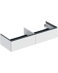 Geberit One meuble sous-vasque 505076002 133,2x50,4x47cm, 2 tiroirs, blanc / laqué mat