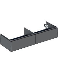Geberit One meuble sous-vasque 505076003 133,2x50,4x47cm, 2 tiroirs, lave/laqué mat