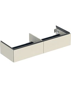 Geberit One meuble sous-vasque 505076004 133,2x50,4x47cm, 2 tiroirs, gris sable/laqué brillant