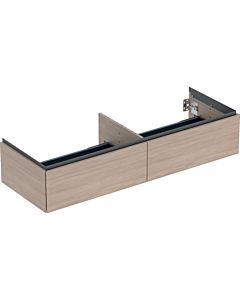 Geberit One vanity unit 505076005 133.2x50.4x47cm, 2 drawers, oak/melamine wood structure