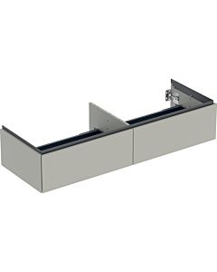Geberit One meuble sous-vasque 505076007 133,2x50,4x47cm, 2 tiroirs, laqué grège/mat