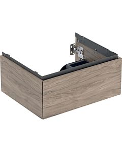 Geberit meuble sous-vasque One 505071006 59,2 x 50,4 x 47 cm, structure en noyer hickory/mélamine, tiroirs 2000
