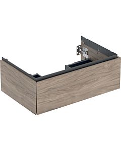 Geberit One vanity unit 505072006 74 x 50.4 x 47 cm, walnut hickory/melamine wood structure, 2000 drawers