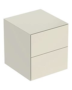 Geberit One armoire latérale 505077004 45x49,2x47cm, 2 tiroirs, gris sable/laqué brillant