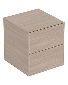 Geberit One armoire latérale 505077005 45x49,2x47cm, 2 tiroirs, structure en bois de chêne/mélamine