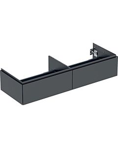 Geberit One meuble sous-vasque 505076008 133,2x50,4x47cm, 2 tiroirs, noir mat