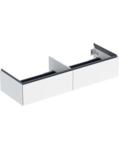 Geberit One Waschtisch-Unterschrank 505076001 133,2x50,4x47cm, 2 Schubladen, weiß/lackiert hochglänzend