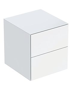 Geberit One armoire latérale 505077001 45x49,2x47cm, 2 tiroirs, blanc / laqué brillant
