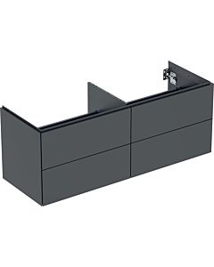 Geberit One meuble sous-vasque 505266008 133,2x50,4x47cm, 4 tiroirs, noir mat