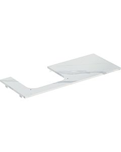 Geberit One vanity top 505135001 120x2x47cm, cutout left, stoneware, marble look white/matt
