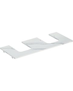 Geberit One plan vasque 505175001 120x2x47cm, double découpe, grès, aspect marbre blanc / mat