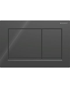Geberit Omega 20 Square Actuator plate 115080DW1 Plate/button black, stripes black matt, for dual flush